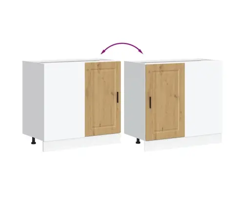 Virtuvės Spintelė, Porto, Artisano Ąžuolo, Apdirbta Mediena