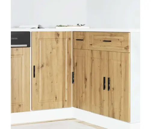 Virtuvės Spintelė, Porto, Artisano Ąžuolo, Apdirbta Mediena