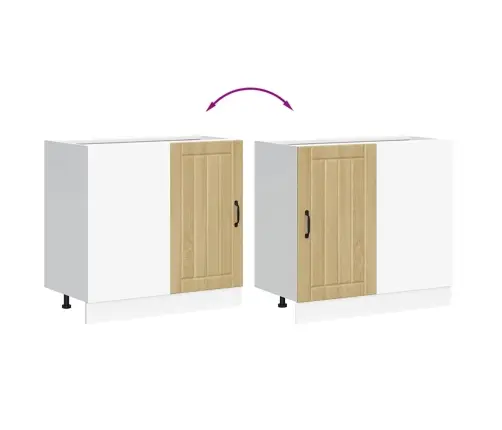 Köögi Alumine Kapp Lucca, Sonoma-Tamm, Tehispuit