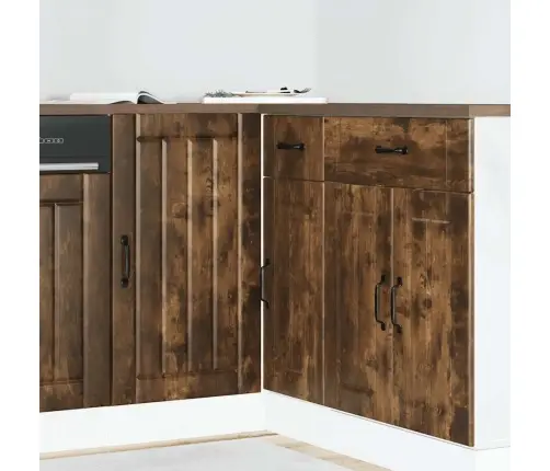 Köögi Alumine Kapp Lucca, Suitsutatud Tamm, Tehispuit