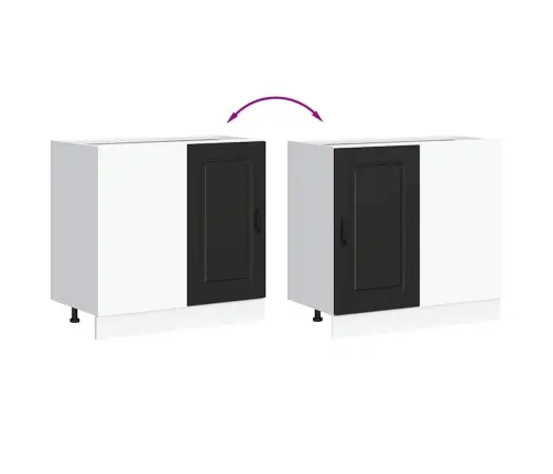 Virtuvės Spintelė, „Kalmar“, Juoda, Inžinerinė Mediena