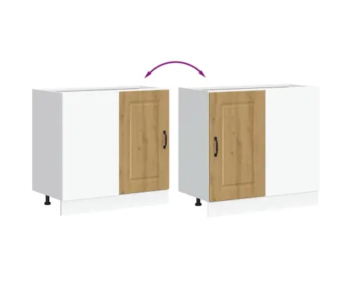 Virtuvės Spintelė, Kalmar, Artisano Ąžuolo, Apdirbta Mediena