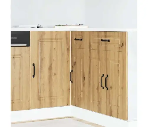 Virtuvės Spintelė, Kalmar, Artisano Ąžuolo, Apdirbta Mediena