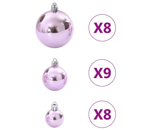 Ziemassvētku Rotaslietas 100Gb Rozā Ø3/4/6 Cm Vidaxl
