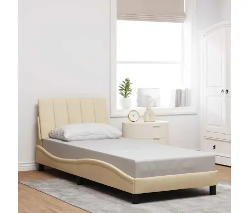 Gultas Rāmis Bez Matrača Krēma 80X200 Cm Auduma Vidaxl