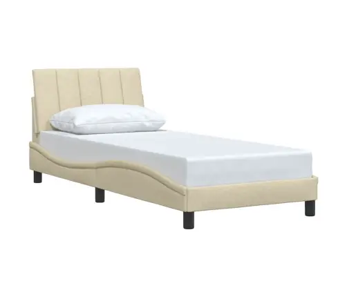 Lovos Rėmas Be Čiužinio, Hanko, Kreminis, 90X190 cm Audinys