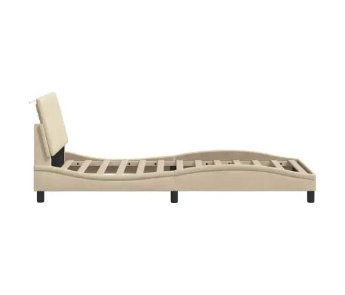 Lovos Rėmas Be Čiužinio, Hanko, Kreminis, 90X190 cm Audinys