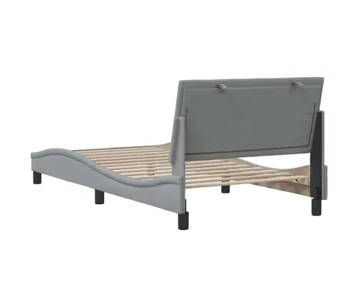 Gultas Rāmis Bez Matrača, Gaiši Pelēks, 100X200 Cm, Audums Vidaxl
