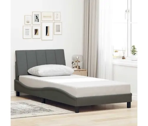 Lovos Rėmas Be Čiužinio, Hanko, Tamsiai Pilkas, 100X200cm Audinys