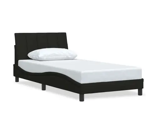 Gultas Rāmis Bez Matrača, Melns, 100X200 Cm, Audums Vidaxl