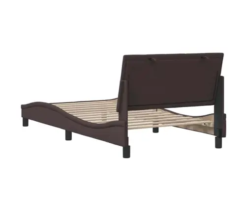 Lovos Rėmas Be Čiužinio, Hanko, Tamsiai Rudas, 100X200cm Audinys