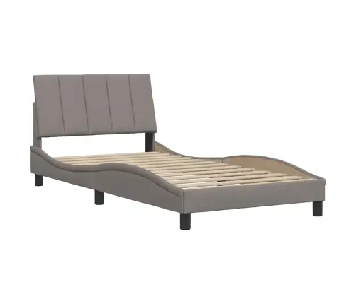 Gultas Rāmis Bez Matrača, Pelēkbrūns, 100X200 Cm, Audums Vidaxl
