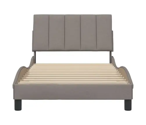 Gultas Rāmis Bez Matrača, Pelēkbrūns, 100X200 Cm, Audums Vidaxl