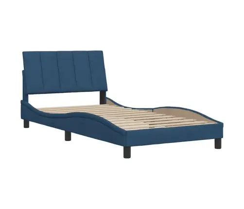 Gultas Rāmis Bez Matrača, Zils, 100X200Cm Audums Vidaxl