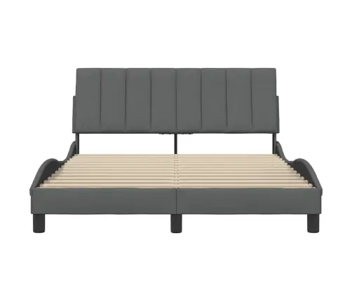 Lovos Rėmas Be Čiužinio, Hanko, Tamsiai Pilkas, 120X200cm Audinys
