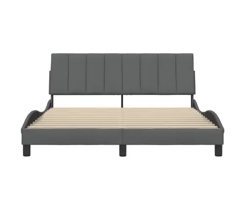 Voodiraam Ilma Madratsita Hanko, Tumehall, 160X200 cm Kangas