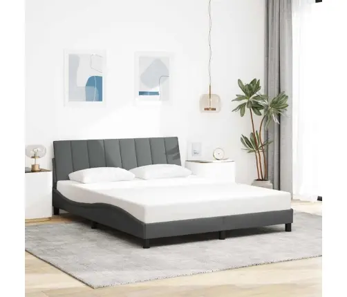 Voodiraam Ilma Madratsita Hanko, Tumehall, 160X200 cm Kangas