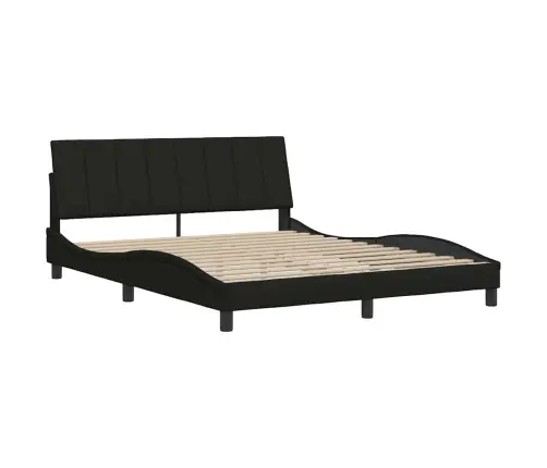 Gulta Bez Matrača, Melns, 160X200 Cm, Audums Vidaxl