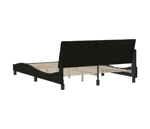 Gulta Bez Matrača, Melns, 160X200 Cm, Audums Vidaxl