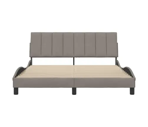 Gulta Bez Matrača, Pelēkbrūns, 160X200 Cm, Audums Vidaxl