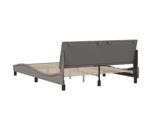 Gulta Bez Matrača, Pelēkbrūns, 160X200 Cm, Audums Vidaxl