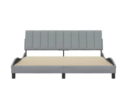 Gulta Bez Matrača, Gaiši Pelēks, 180X200 Cm, Audums Vidaxl Gulta Bez Matrača, Gaiši Pelēks, 180X200 Cm, Audums Vidaxl