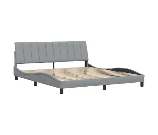 Gulta Bez Matrača, Gaiši Pelēks, 180X200 Cm, Audums Vidaxl Gulta Bez Matrača, Gaiši Pelēks, 180X200 Cm, Audums Vidaxl