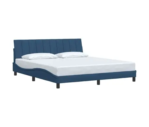 Lovos Rėmas Be Čiužinio, Hanko, Mėlynos Spalvos, 180X200cm Audinys