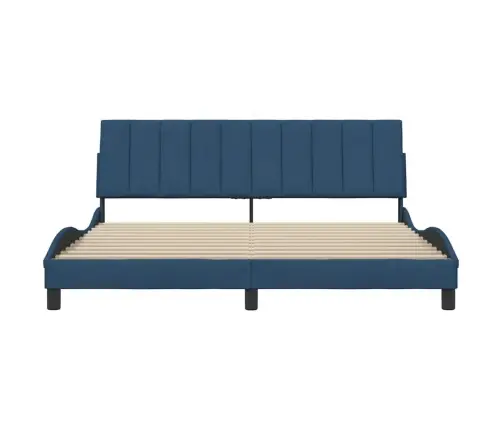 Lovos Rėmas Be Čiužinio, Hanko, Mėlynos Spalvos, 180X200cm Audinys