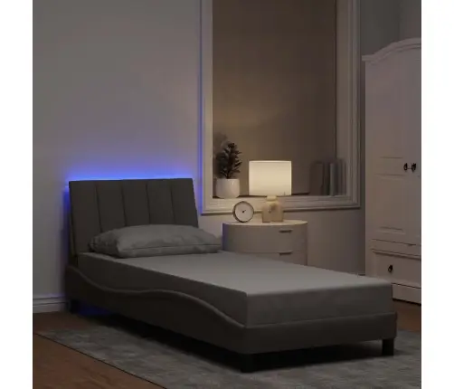 Gultas Rāmis Bez Matrača, Pelēkbrūns, 80X200Cm Audums Vidaxl