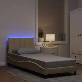 Gultas Rāmis Bez Matrača Hanko Krēma 80X200Cm Auduma Vidaxl