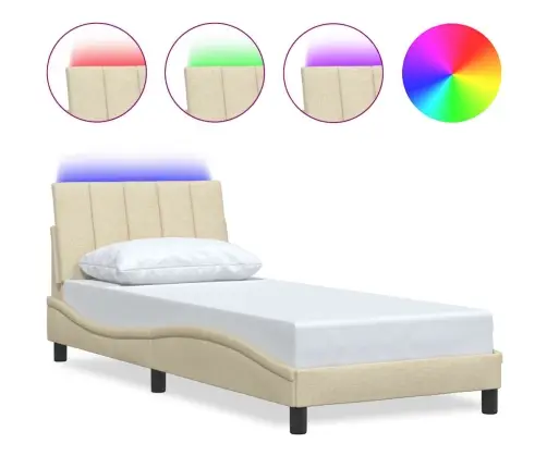 Voodiraam Ilma Madratsita Hanko , Kreemjas, 90X190cm Kangas