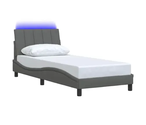 Gultas Rāmis Bez Matrača, Tumši Pelēks, 90X200 Cm, Audums Vidaxl