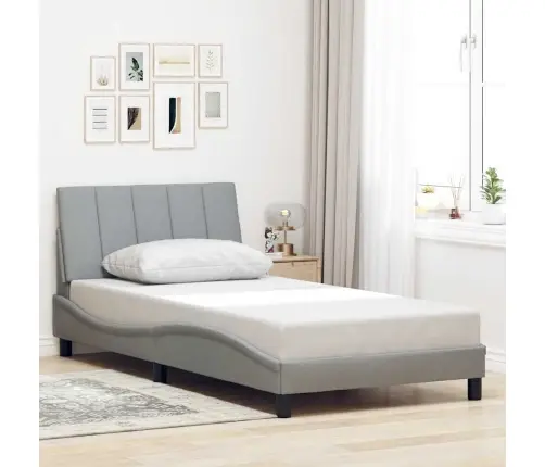 Voodiraam Ilma Madratsita Hanko, Helehall, 100X200 cm Kangas