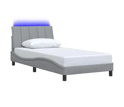 Voodiraam Ilma Madratsita Hanko, Helehall, 100X200 cm Kangas