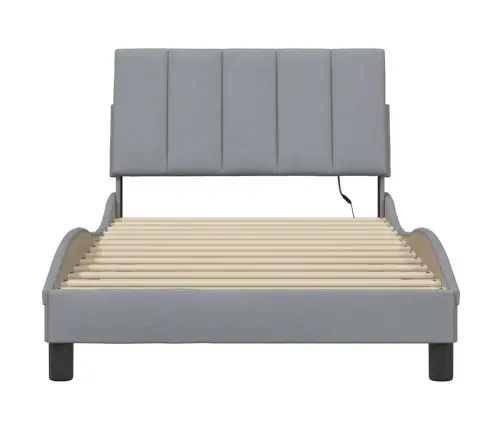 Voodiraam Ilma Madratsita Hanko, Helehall, 100X200 cm Kangas