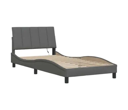 Lovos Rėmas Be Čiužinio, Hanko, Tamsiai Pilkas, 100X200cm Audinys