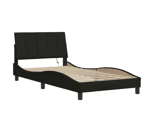 Gultas Rāmis Bez Matrača, Melns, 100X200 Cm, Audums Vidaxl