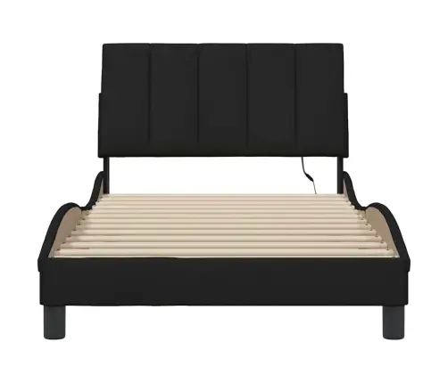 Gultas Rāmis Bez Matrača, Melns, 100X200 Cm, Audums Vidaxl