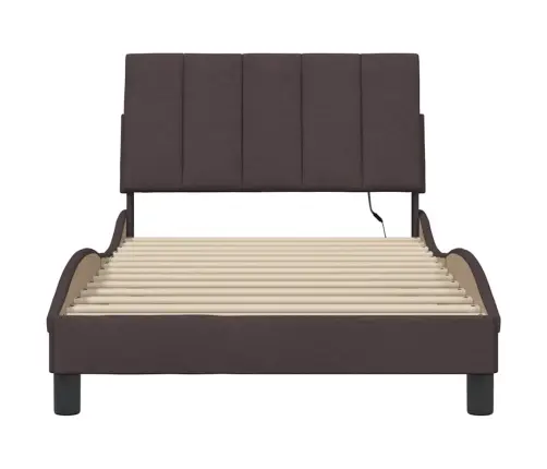 Gultas Rāmis Bez Matrača, Hanko, Tumši Brūns, 100X200 Cm, Audums Vidaxl