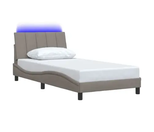 Gultas Rāmis Bez Matrača, Pelēkbrūns, 100X200 Cm, Audums Vidaxl