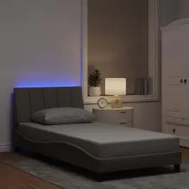 Lovos Rėmas Be Čiužinio, Hanko, Taupe Spalvos, 100X200cm Audinys Lovos Rėmas Be Čiužinio, Hanko, Taupe Spalvos, 100X200cm Audinys