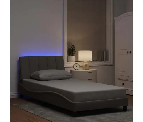 Gultas Rāmis Bez Matrača, Pelēkbrūns, 100X200 Cm, Audums Vidaxl