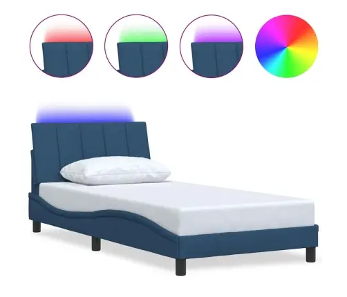 Lovos Rėmas Be Čiužinio, Hanko, Mėlynas, 100X200 cm Audinys