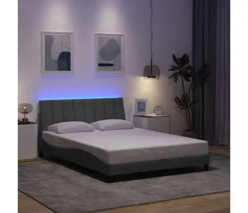 Gultas Rāmis Bez Matrača, Gaiši Pelēks, 120X200 Cm, Audums Vidaxl