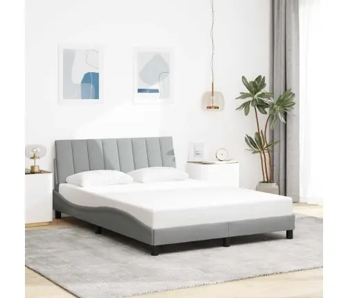 Gultas Rāmis Bez Matrača, Gaiši Pelēks, 120X200 Cm, Audums Vidaxl