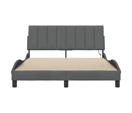 Lovos Rėmas Be Čiužinio, Hanko, Tamsiai Pilkas, 120X200cm Audinys
