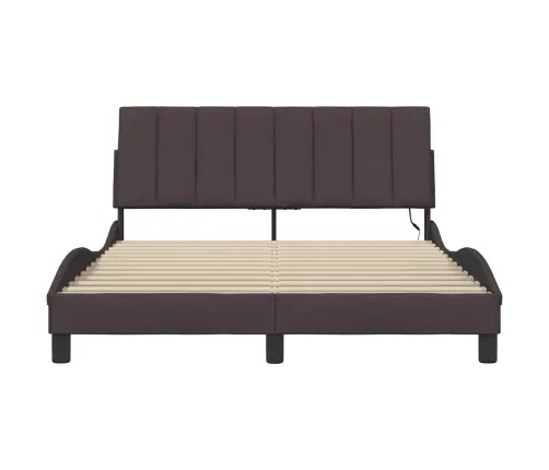 Voodiraam Ilma Madratsita Hanko Tumepruun 120X200 Cm Kangas