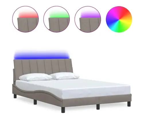 Gultas Rāmis Bez Matrača, Hanko, Pelēkbrūns, 120X200 Cm, Audums Vidaxl