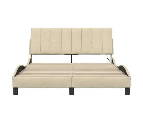 Lovos Rėmas Be Čiužinio, Hanko, Kreminės Spalvos, 140X190cm Audinys